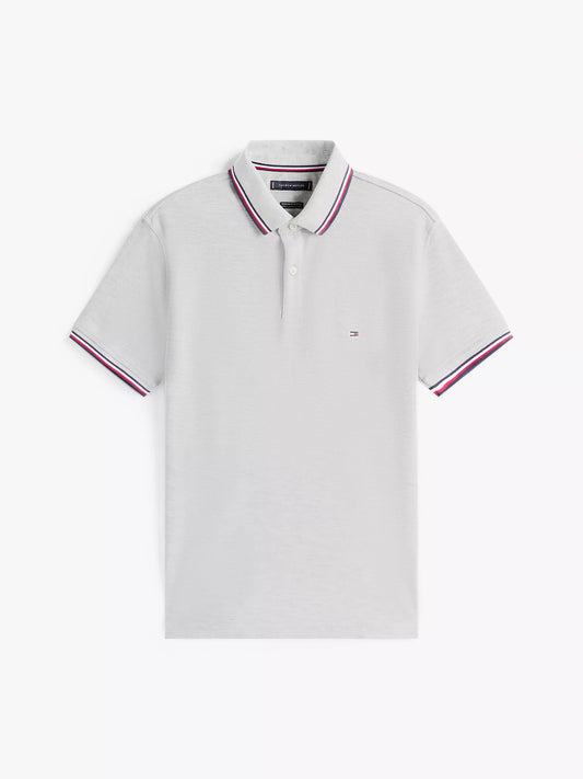 Tommy Hilfiger Regular Fit Tommy Wicking Polo in Light Grey Heather