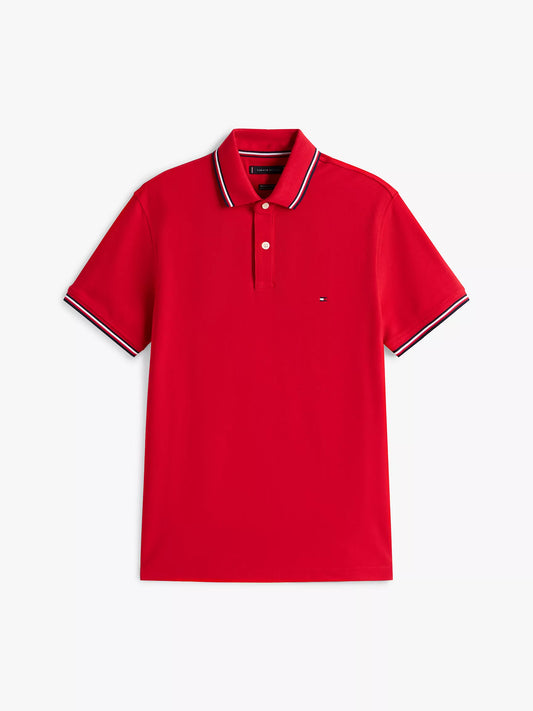 Tommy Hilfiger Regular Fit Tommy Wicking Polo in Primary Red