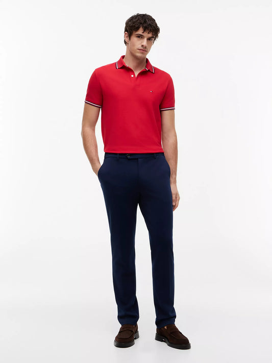Tommy Hilfiger Regular Fit Tommy Wicking Polo in Primary Red