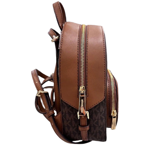 Michael Kors Jaycee XS Mini Convertible Backpack MK Signature Crossbody (Brown)