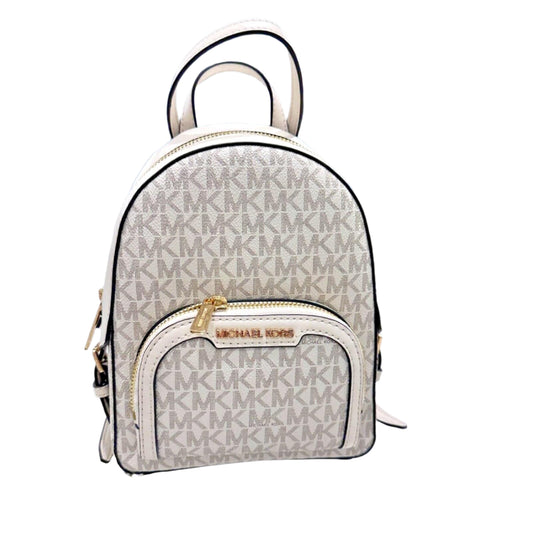 Michael Kors Jaycee XS Mini Convertible Backpack MK Signature Crossbody (Light Cream)