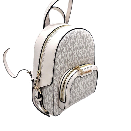 Michael Kors Jaycee XS Mini Convertible Backpack MK Signature Crossbody (Light Cream)