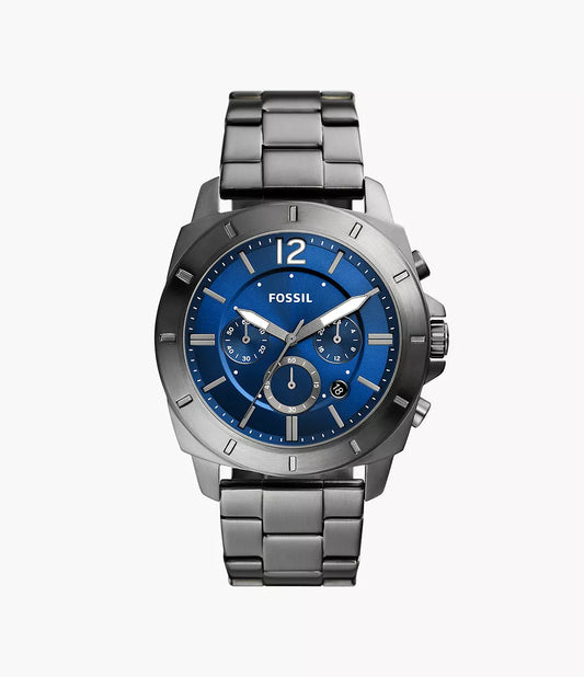 Fossil Privateer Chronograph Smoke Stainless Steel Watch