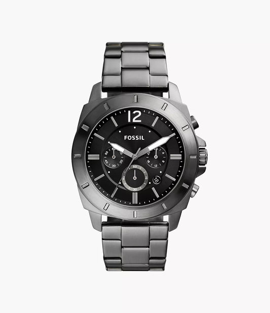 Fossil Privateer Chronograph Smoke Stainless Steel Watch