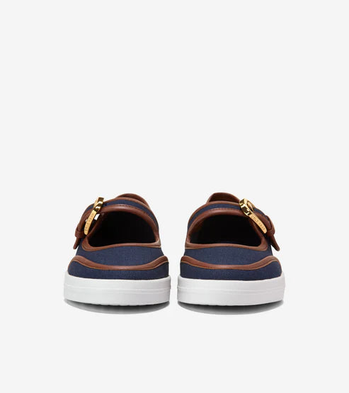 Cole Haan Women’s Nantucket Drift Mary Jane Ballet Flat in "Midnight Moon-Dark Cuoio"