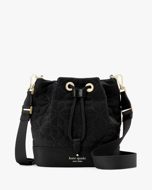 Kate Spade Spade Flower Quilted Fabric Bucket Bag