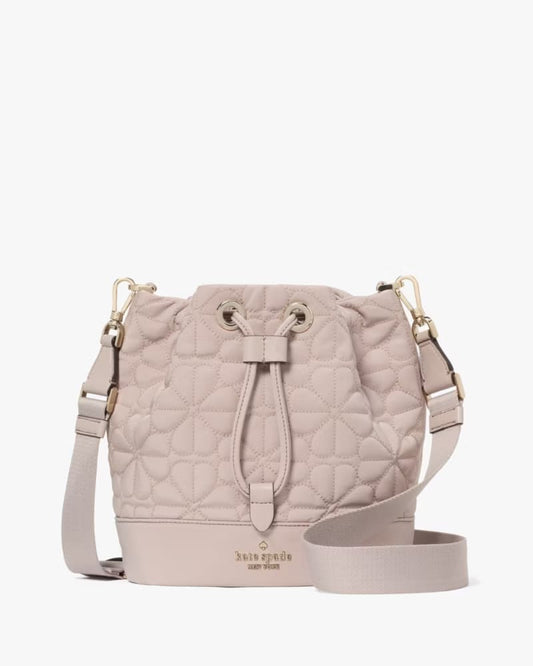 Kate Spade Spade Flower Quilted Fabric Bucket Bag