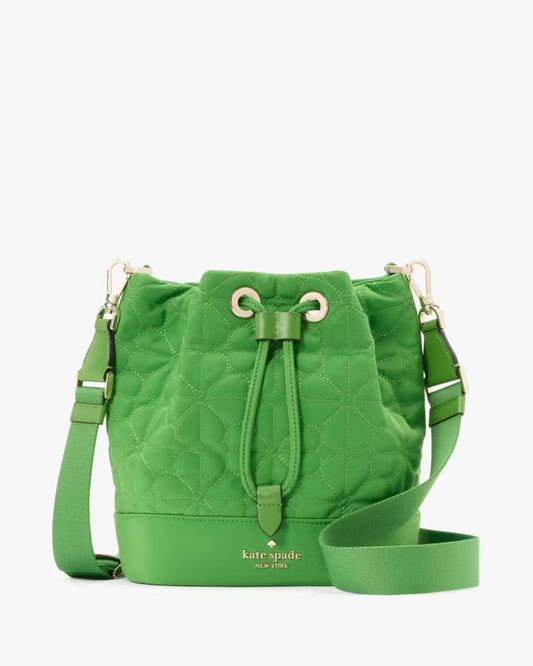 Kate Spade Spade Flower Quilted Fabric Bucket Bag
