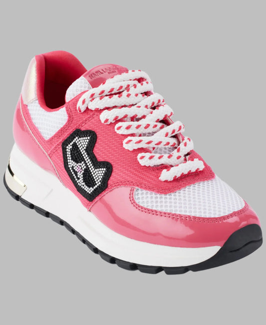 Karl Lagerfeld Paris Mayu Lace Up Sneaker - Pink