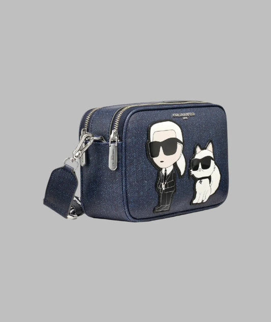 Karl Lagerfeld Paris Maybelle Camera Crossbody - Denim Blue
