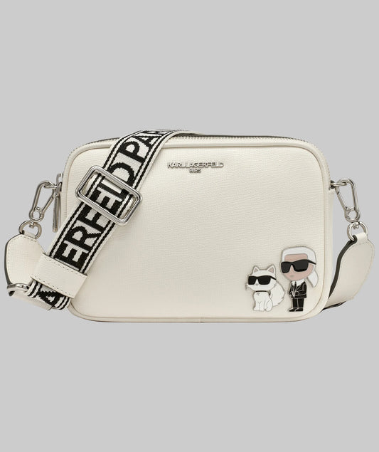 Karl Lagerfeld Paris Maybelle Camera Crossbody - White