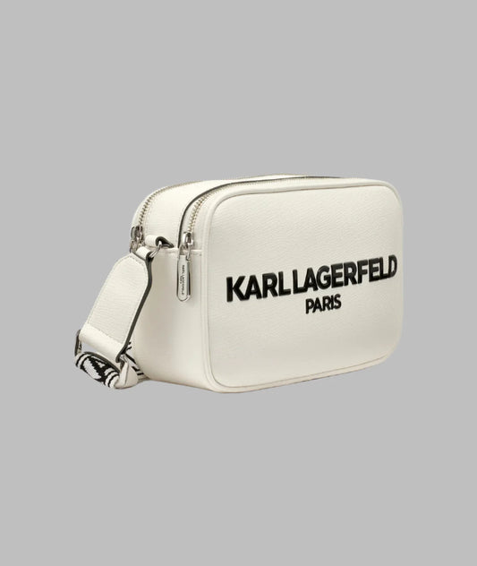 Karl Lagerfeld Paris Maybelle Camera Crossbody - White