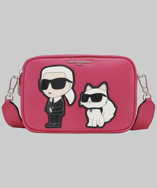 Karl Lagerfeld Paris Maybelle Camera Crossbody - Fuchsia