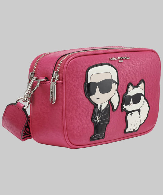 Karl Lagerfeld Paris Maybelle Camera Crossbody - Fuchsia