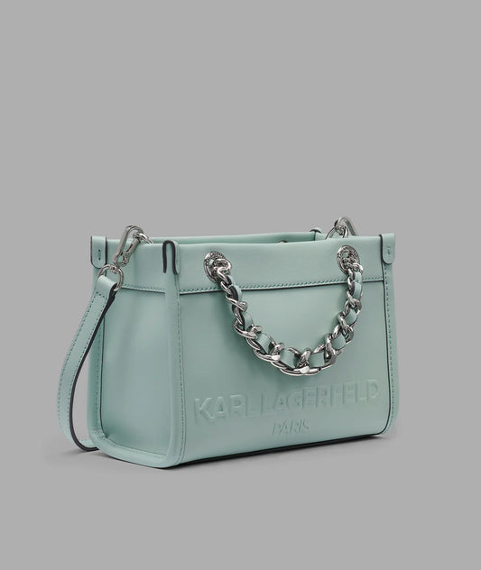 Karl Lagerfeld Paris Savoie Small Leather Crossbody in Fresh Mint