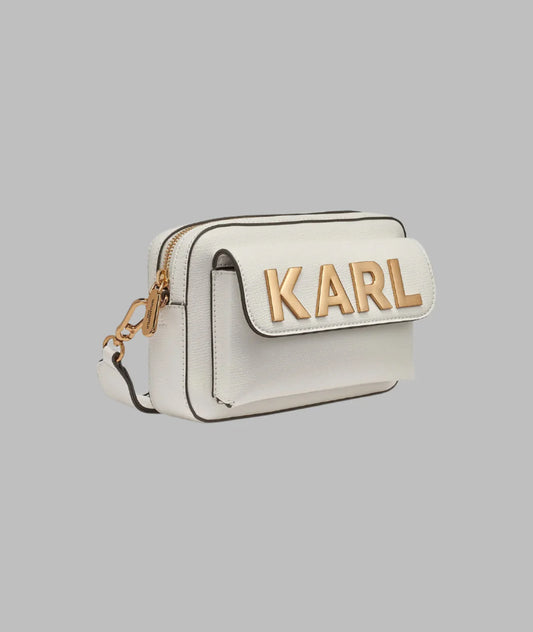Karl Lagerfeld Paris Maybelle Camera Crossbody - White