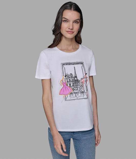Karl Lagerfeld Paris Scene Tee - White