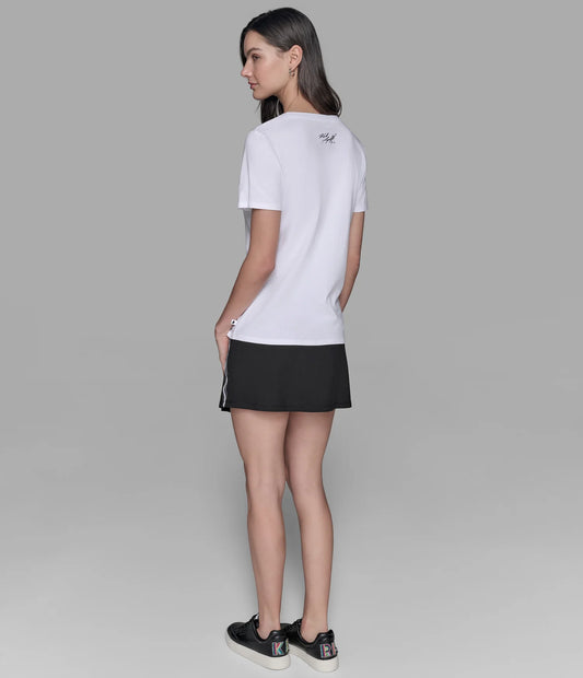 Karl Lagerfeld Paris Racquet Tee - White