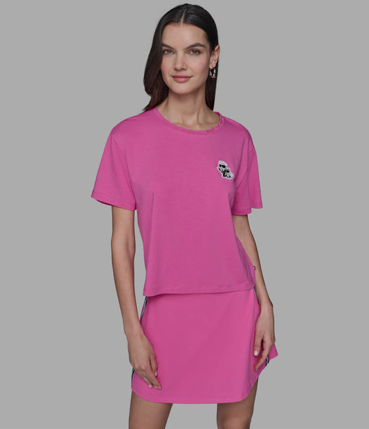 Karl Lagerfeld Duo Patch Tee - Pink