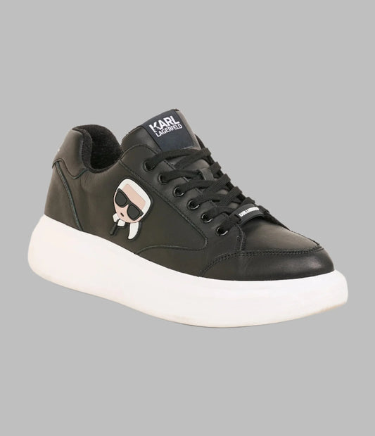 Karl Lagerfeld Paris Karlie Karl Head Sneaker - Black