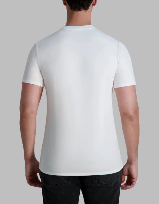 Karl Lagerfeld Paris Karl Race Stripe Tee - White