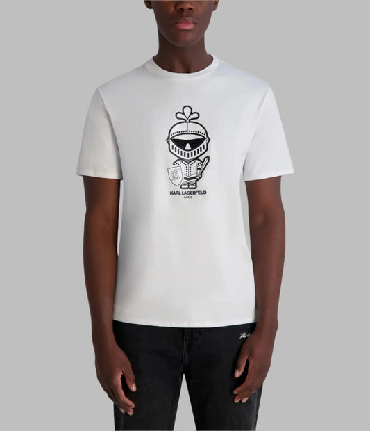 Karl Lagerfeld Paris Textured Karl Armour Tee - White