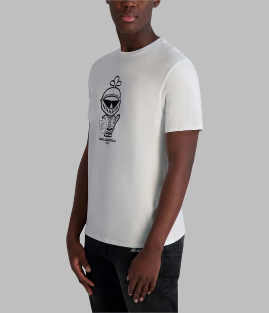 Karl Lagerfeld Paris Textured Karl Armour Tee - White