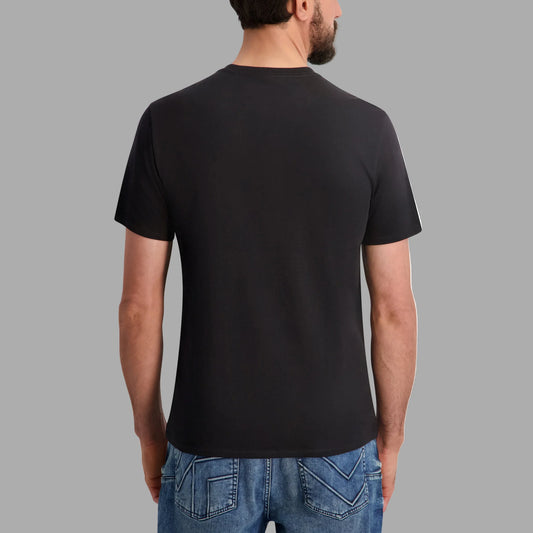 Karl Lagerfeld Paris Men's Rubberized Large Karl Logo Graphic Tee in Black