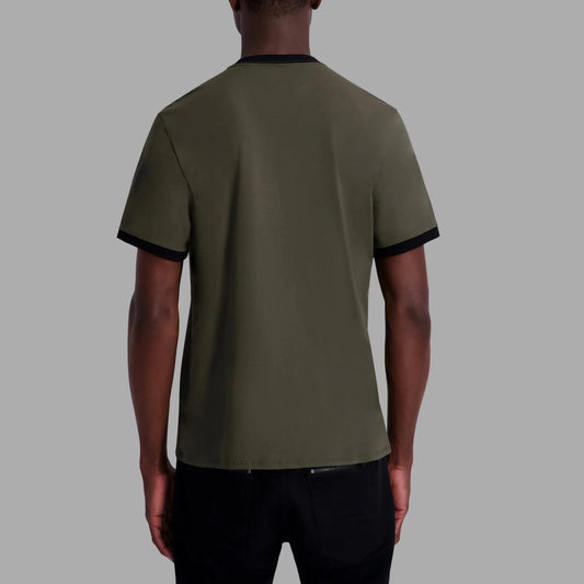 Karl Lagerfeld Paris Men's Karl Flower Tee in Olive