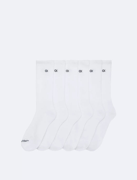 Calvin Klein Cushion 6-Pack Crew Socks in White