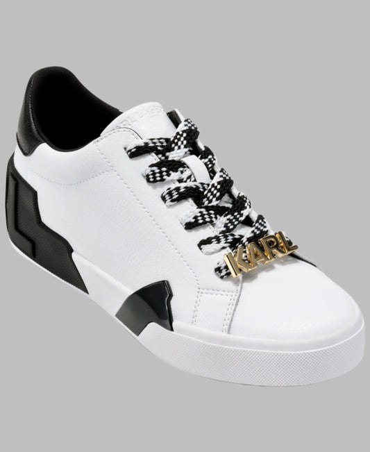 Karl Lagerfeld Paris Melora Lace Up Sneaker - White