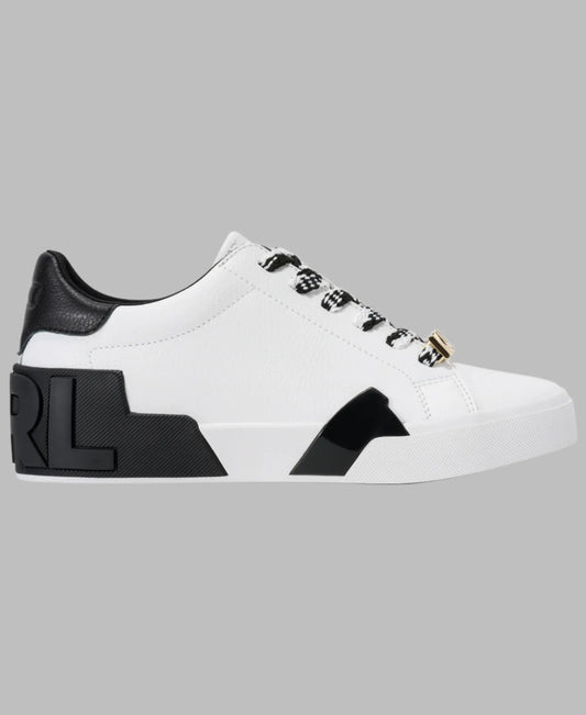 Karl Lagerfeld Paris Melora Lace Up Sneaker - White