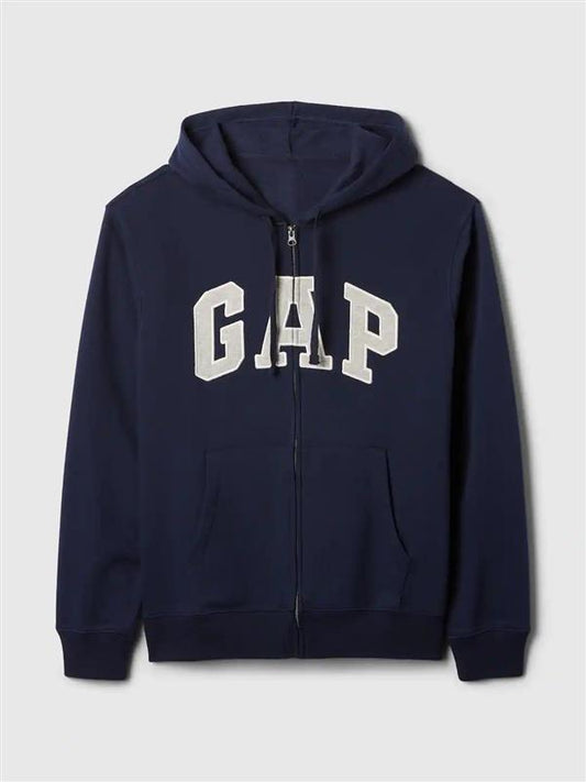 Relaxed Men Gap Logo Zip Hoodie - Tapestry Navy
