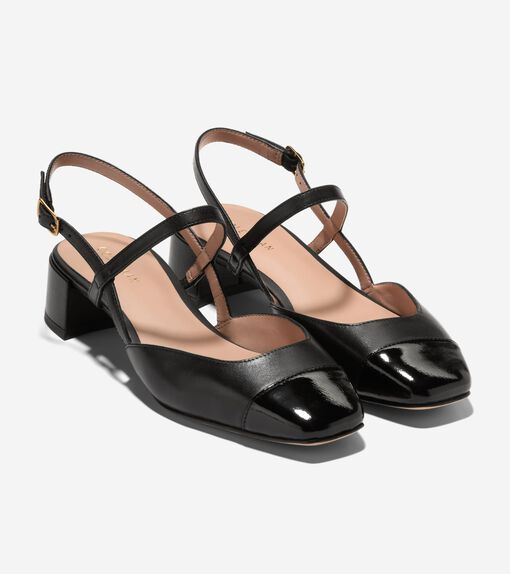 Cole Haan Women's Pella Block Heel Slingback in Black