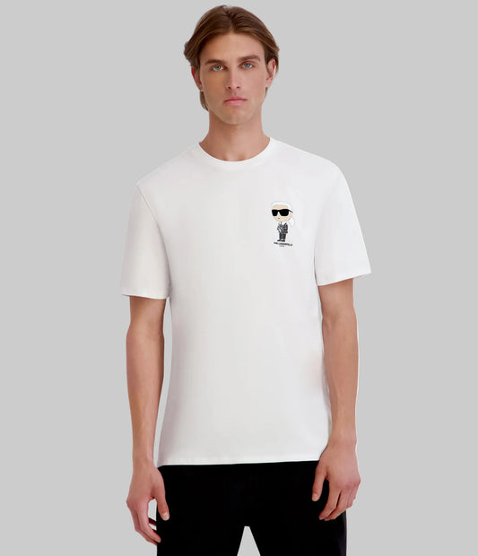 Karl Lagerfeld Paris Men's Small Karl Character Tee in White