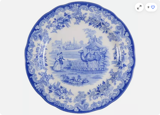 Spode Blue Room Zoological Dinner Plate Ang Camel 10.5 pulgada