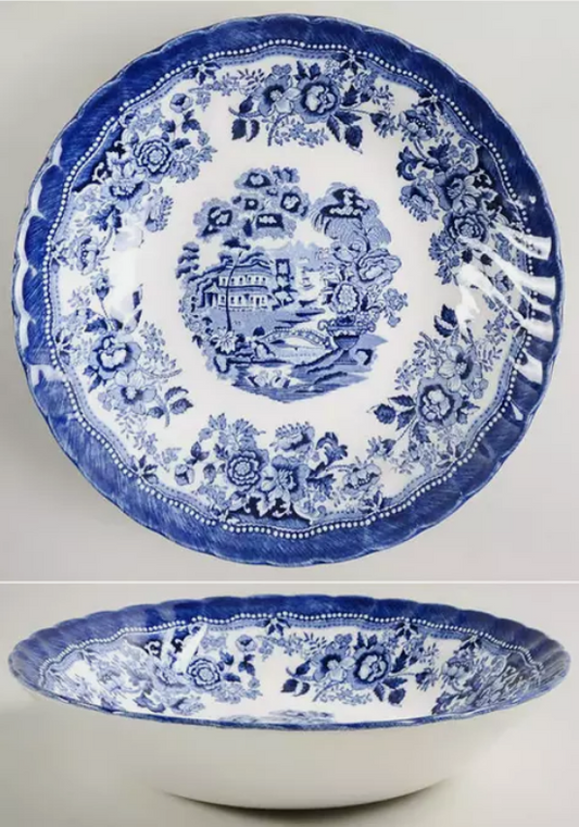 Royal Wessex Coupe Cereal Bowl Tonquin Blue ni Churchill 6 inch