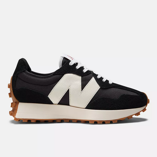 New Balance 327 Black White Gum Pambabaeng Sapatos WS327BL