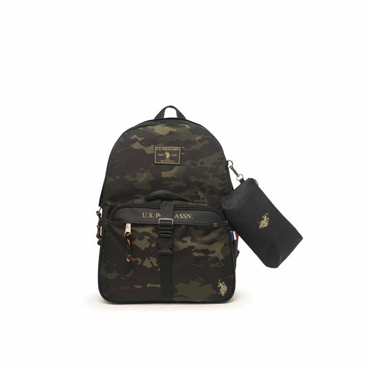 U.S. Polo Assn. 16" Unisex Backpack, Lunch Box, & Pencil Case 3-Piece Set in Camouflage