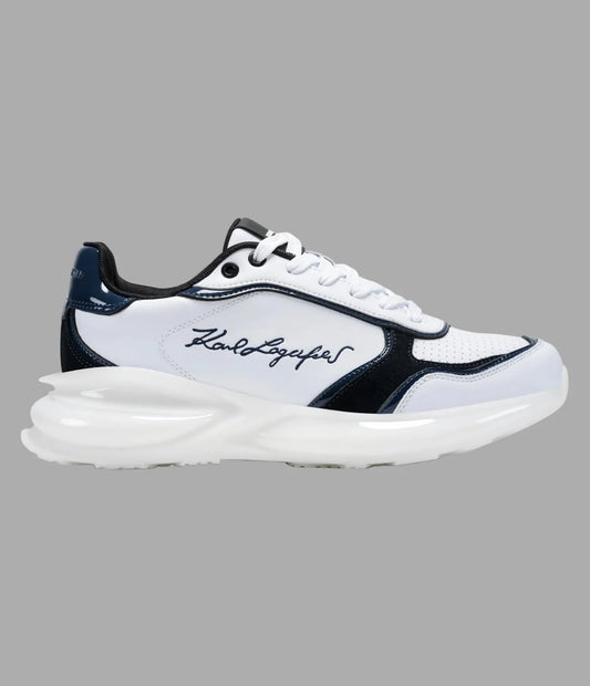 Karl Lagerfeld Paris Gaétan Leather Logo Trainer Sneaker in white