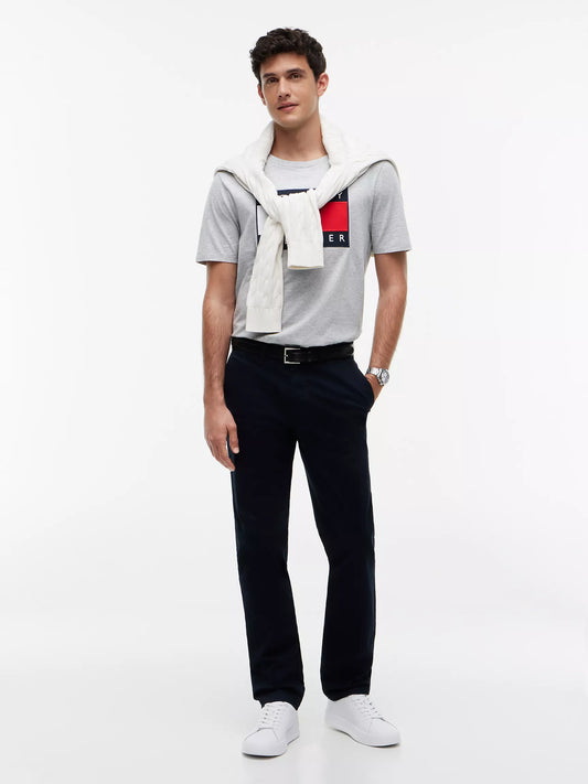 Tommy Hilfiger Men's Big Flag Logo T-Shirt in Grey Heather