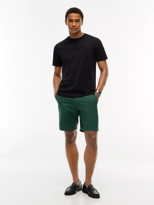 Tommy Hilfiger Men's Embroidered Arch Logo T-Shirt in Black