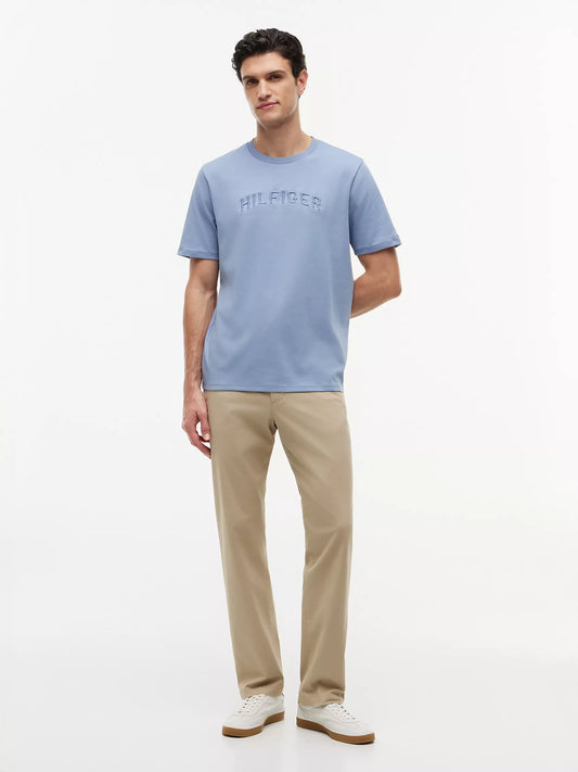 Tommy Hilfiger Men's Embroidered Arch Logo T-Shirt in Brisk Blue