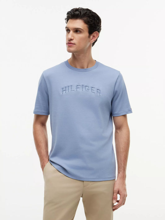 Tommy Hilfiger Men's Embroidered Arch Logo T-Shirt in Brisk Blue