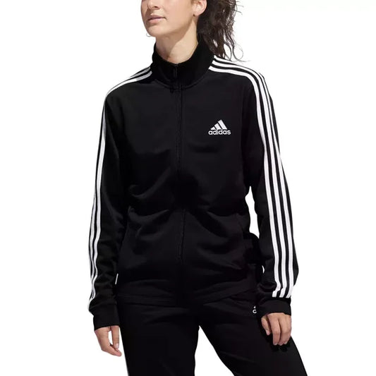 Adidas Ladies' 3-Stripes Midweight Raglan Sleeves Track Jacket in Black