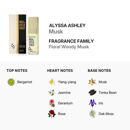 Alyssa Ashley Ladies Musk Eau de Toilette (EDT) Spray (3.4 oz / 100 ml