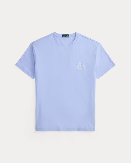Polo Ralph Lauren Men’s Classic Fit Logo Jersey T-Shirt in Pebble Blue