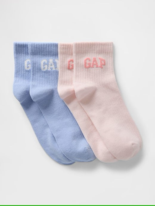 Gap Logo Quarter Crew Socks (2-Pack)