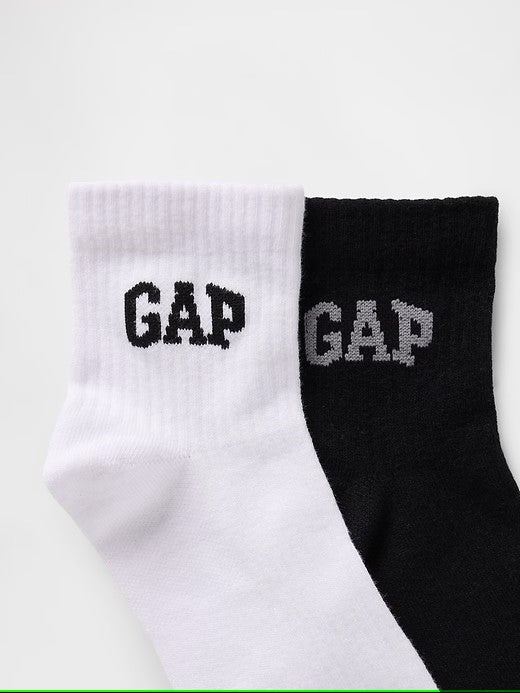Gap Logo Quarter Crew Socks (2-Pack)