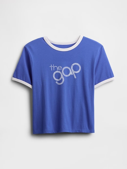 Gap Shrunken Ringer Graphic T-Shirt - Dazzling Blue